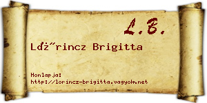 Lőrincz Brigitta névjegykártya