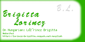 brigitta lorincz business card
